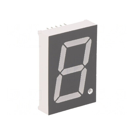 Afișaj LED 7 segmente 30,6mm roșu 1,2 Nr.car 30-60mcd | Electronic-mag.ro | Componente Electronice