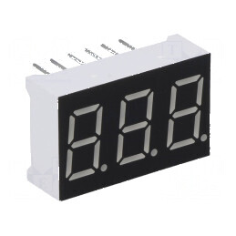 Afișaj LED 7 segmente 9,14mm 0,36 Nr.car: 3 verde 4,8mcd | Electronic-mag.ro | Componente Electronice
