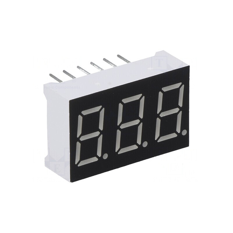 Afișaj LED 7 segmente 9,14mm 0,36 Nr.car: 3 verde 4,8mcd | Electronic-mag.ro | Componente Electronice Afișaj LED 7 segmente 9,14mm 0,36 Nr.car: 3 verde 4,8mcd | Electronic-mag.ro | Componente Electronice