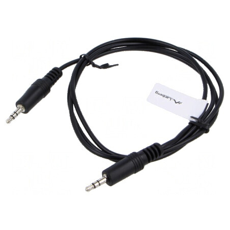 Cablu audio Jack 3,5mm 3pin mufe ambele părţi 1,2m negru PVC | Electronic-mag.ro | Componente Electronice