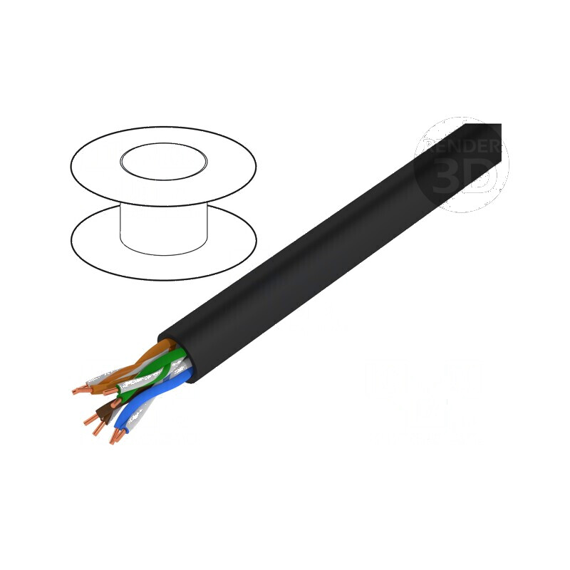 Cablu BiTLAN U/UTP 4x2x24AWG 5e cu sârmă Cu PE negru 5,7mm | Electronic-mag.ro | Componente Electronice Cablu BiTLAN U/UTP 4x2x24AWG 5e cu sârmă Cu PE negru 5,7mm | Electronic-mag.ro | Componente Electronice