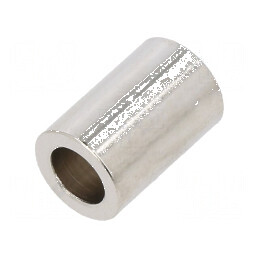 Manşon distanţier cilindric 15mm alamă nichel 10mm diametru exterior | Electronic-mag.ro | Componente Electronice