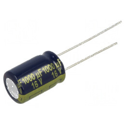 Condensator electrolitic low ESR THT 1000uF 16V Ø10x16mm | Electronic-mag.ro | Componente Electronice