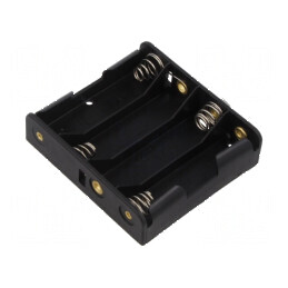 Suport baterii AA R6 4x tip 6F22 negru | Electronic-mag.ro | Componente Electronice