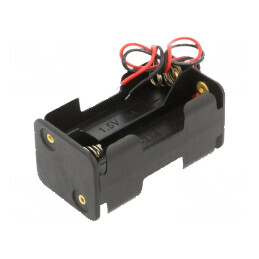 Suport baterii AA R6 cu 4 cabluri negre | Electronic-mag.ro | Componente Electronice