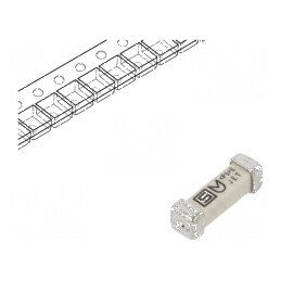 Siguranţă întârziere 1A 250VAC 125VDC SMD ceramică | Electronic-mag.ro | Componente Electronice