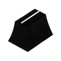 Buton rotativ glisor negru 20x14x13mm, lățime glisor 3/4mm | Electronic-mag.ro | Componente Electronice