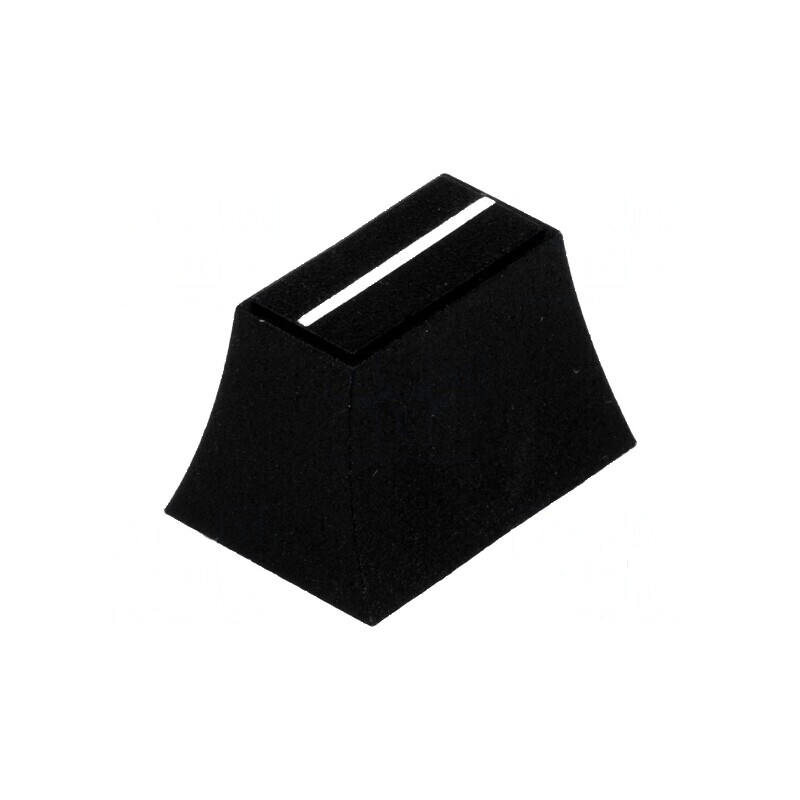 Buton rotativ glisor negru 20x14x13mm, lățime glisor 3/4mm | Electronic-mag.ro | Componente Electronice