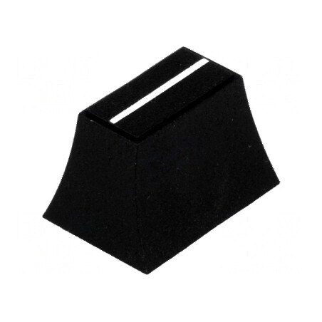 Buton rotativ glisor negru 20x14x13mm, lățime glisor 3/4mm | Electronic-mag.ro | Componente Electronice