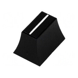 Buton rotativ glisor negru 20x14x13mm, lățime 6,3mm | Electronic-mag.ro | Componente Electronice