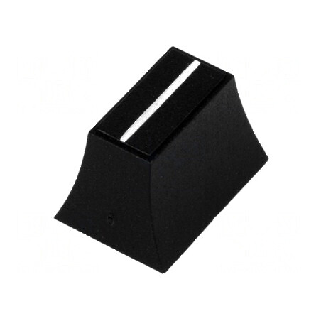 Buton rotativ glisor negru 20x14x13mm, lățime 6,3mm | Electronic-mag.ro | Componente Electronice