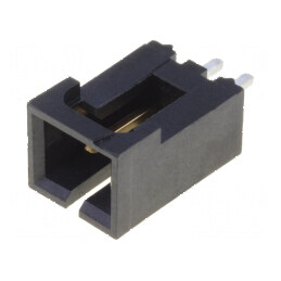 Conector cablu-placă soclu tată SL 2,54mm PIN 2 THT aurit | Electronic-mag.ro | Componente Electronice