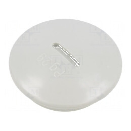 Capac de protecție PG29 polistiren gri deschis 8mm | Electronic-mag.ro | Componente Electronice