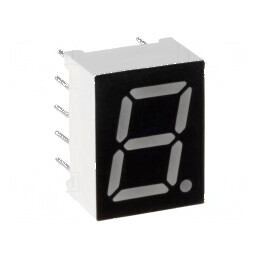 Afișaj LED 7 segmente 9,9mm galben 1 car 8mcd | Electronic-mag.ro | Componente Electronice
