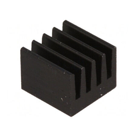 Radiator aluminiu extrudat negru 8mm x 8mm x 6mm 74K/W | Electronic-mag.ro | Componente Electronice