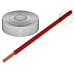 Cablu electric LifY 1x0,5mm2 litat Cu PVC roșu 300V 500V -15÷80°C | Electronic-mag.ro | Componente Electronice