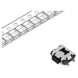 Microîntrerupător TACT SPST-NO 0,05A/12VDC SMT Poz: 2 | Electronic-mag.ro | Componente Electronice