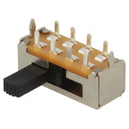 Comutator glisant Poz 3 DP3T 1A/125VDC ON-ON-ON THT | Electronic-mag.ro | Componente Electronice
