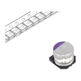 Condensator polimeric 56uF 20VDC SMD ±20% -55÷125°C 30mΩ | Electronic-mag.ro | Componente Electronice