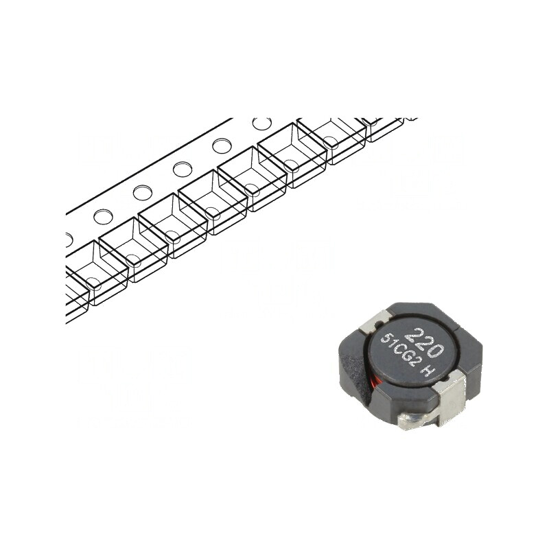 Inductor SMD 23,5uH 3,12A 39mΩ ±30% Isat 3A | Electronic-mag.ro | Componente Electronice