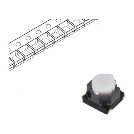 Microîntrerupător TACT SPST 0,02A 15VDC SMT fără 3,5mm | Electronic-mag.ro | Componente Electronice
