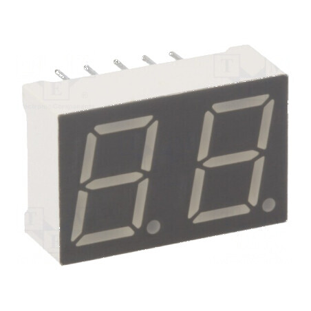 Afișaj LED 7 segmente 10mm 0,39 roșu 2 car. | Electronic-mag.ro | Componente Electronice