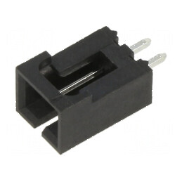 Conector cablu-placă soclu tată SL 2,54mm PIN 2 THT aurit | Electronic-mag.ro | Componente Electronice