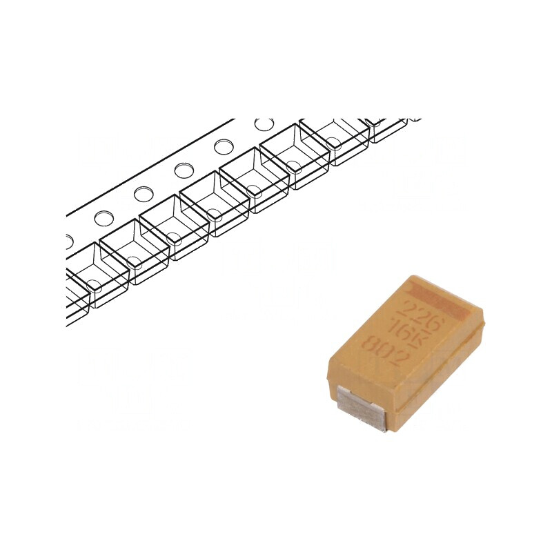 Condensator Tantal Low ESR 22uF 16VDC SMD C 2312 ±10% | Electronic-mag.ro | Componente Electronice