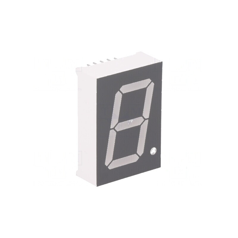 Afișaj LED 7 segmente 25,4mm 1 roșie 30-60mcd | Electronic-mag.ro | Componente Electronice