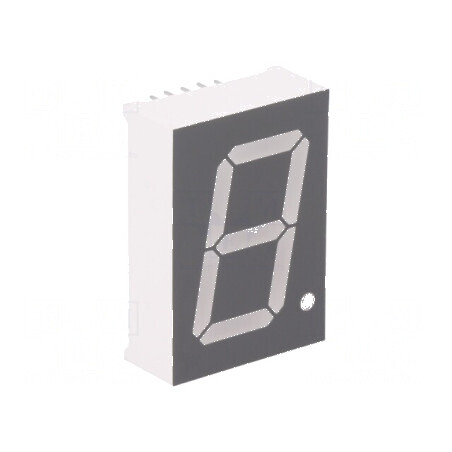 Afișaj LED 7 segmente 25,4mm 1 roșie 30-60mcd | Electronic-mag.ro | Componente Electronice