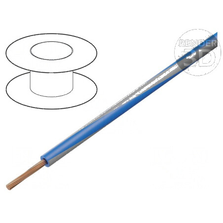 Cablu H05V-K 0,75mm2 PVC albastru-gri 300V 500V | Electronic-mag.ro | Componente Electronice