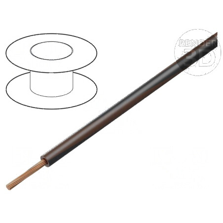Cablu H05V-K 0,75mm2 PVC maro-negru 300V 500V | Electronic-mag.ro | Componente Electronice
