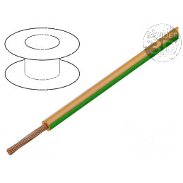 Cablu H05V-K LgY 0,75mm2 PVC portocaliu-verde 100m | Electronic-mag.ro | Componente Electronice