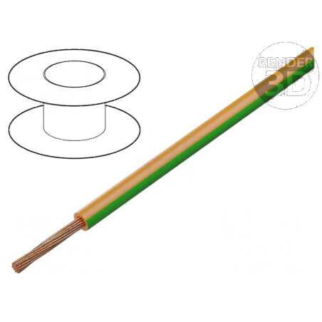 Cablu H05V-K LgY 0,75mm2 PVC portocaliu-verde 100m | Electronic-mag.ro | Componente Electronice