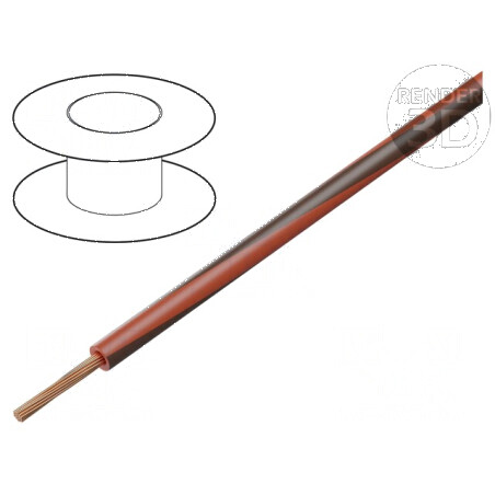 Cablu H05V-K 0,75mm2 PVC roşu-maro 300V 500V | Electronic-mag.ro | Componente Electronice