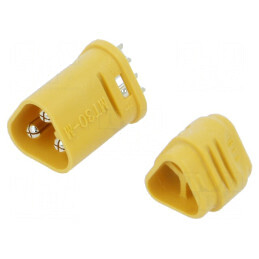 Conector alimentare DC MT30 tată 3 pini cablu lipire | Electronic-mag.ro | Componente Electronice