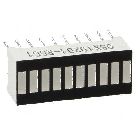 Afişaj LED riglă roşu şi verde 25,5x10,2x7,9mm | Electronic-mag.ro | Componente Electronice
