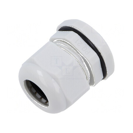 Garnitură etanșare PG21 poliamidă gri deschis | Electronic-mag.ro | Componente Electronice