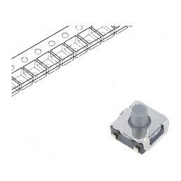Microîntrerupător TACT SPST-NO 0,05A/12VDC SMT Poz: 2 | Electronic-mag.ro | Componente Electronice