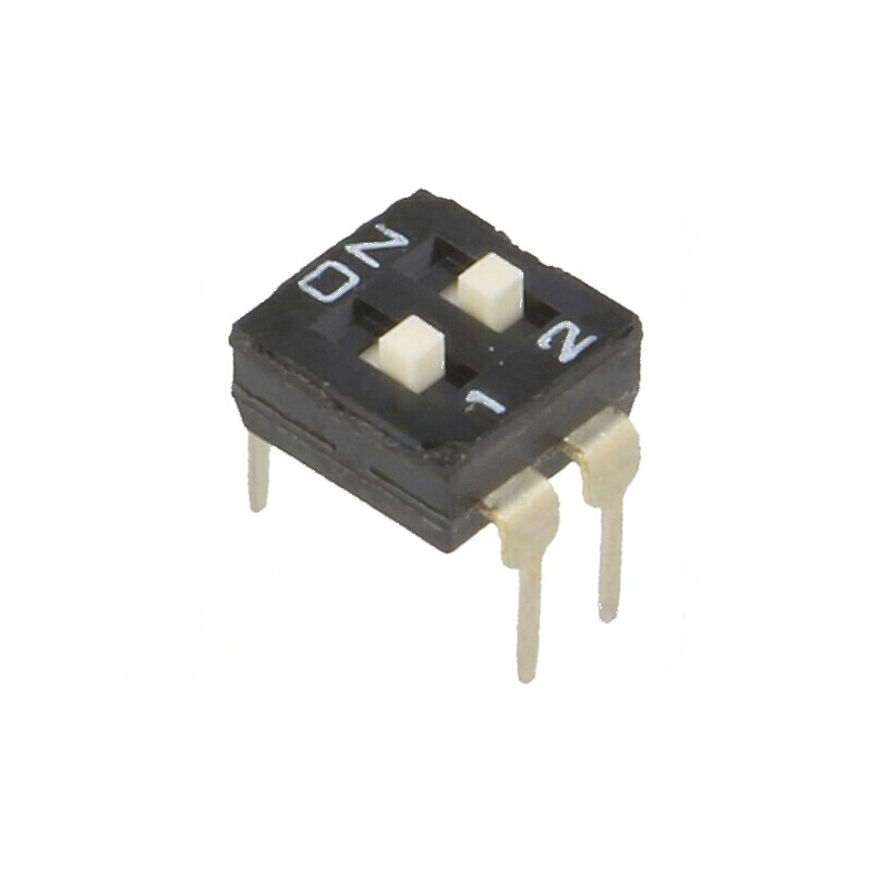 Comutator DIP-SWITCH 2 Secţiuni ON-OFF 0,1A/24VDC THT | Electronic-mag.ro | Componente Electronice Comutator DIP-SWITCH 2 Secţiuni ON-OFF 0,1A/24VDC THT | Electronic-mag.ro | Componente Electronice