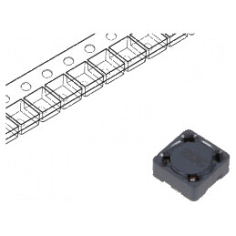 Inductor SMD 22uH 1350mA 0,18Ω 7,3x7,3x3,55mm | Electronic-mag.ro | Componente Electronice