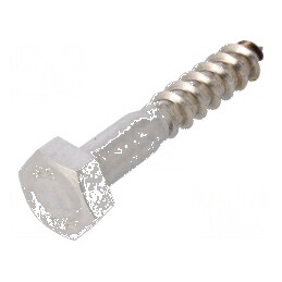 Şurub pentru lemn 10x60mm Cap hexagonal fără 17mm Înălţime cap 7mm | Electronic-mag.ro | Componente Electronice