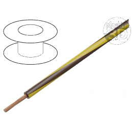 Cablu H05V-K 0,75mm² PVC maro-galben 300V/500V | Electronic-mag.ro | Componente Electronice
