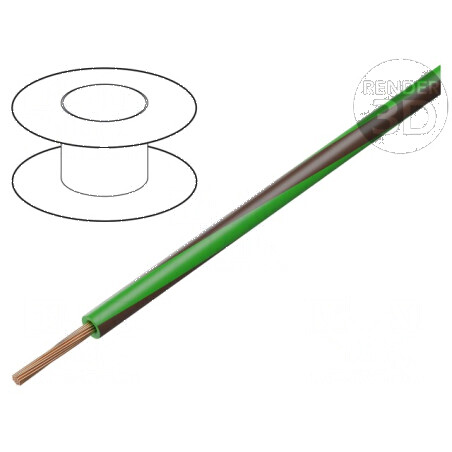 Cablu H05V-K 0,75mm² PVC Verde-Maro 300V 500V | Electronic-mag.ro | Componente Electronice