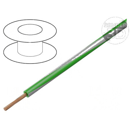 Cablu H05V-K 0,75mm2 PVC verde-gri 300V 500V | Electronic-mag.ro | Componente Electronice