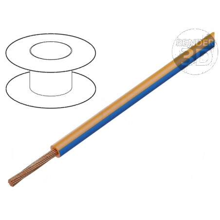 Cablu H05V-K 0,75mm2 PVC Portocaliu-Albastru LgY | Electronic-mag.ro | Componente Electronice