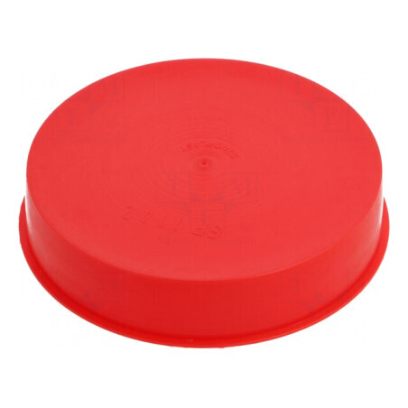 Obturator Corp Roşu Diametru 115,6mm H: 23mm LDPE SafeCAP | Electronic-mag.ro | Componente Electronice