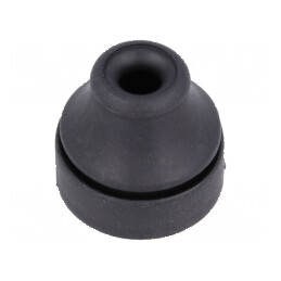 Manșon Øorif. montare 16mm elastomer termoplastic TPE negru | Electronic-mag.ro | Componente Electronice