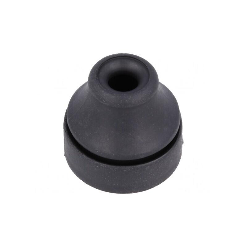 Manșon Øorif. montare 16mm elastomer termoplastic TPE negru | Electronic-mag.ro | Componente Electronice