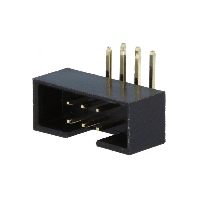 Conector IDC soclu tată 6 PIN 90° THT aurit 2mm | Electronic-mag.ro | Componente Electronice